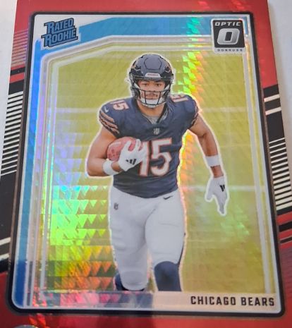 2024 Donruss Optic #368 Jermaine Burton Rated Rookie Red Wave Prizm — front