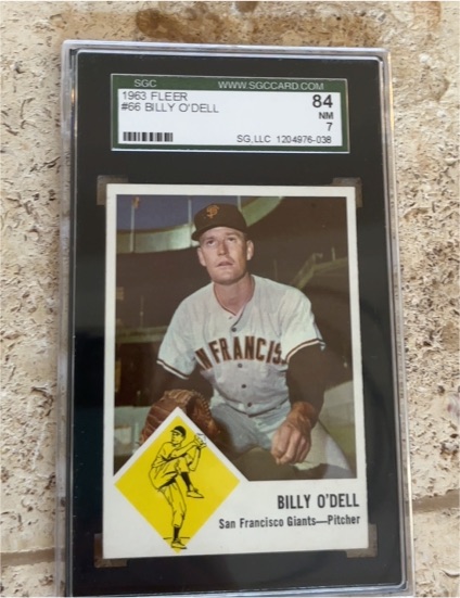 1963 Fleer #66 Billy O'Dell — front