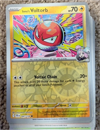 2025 Pokemon Journey Together #047 Iono's Voltorb — front