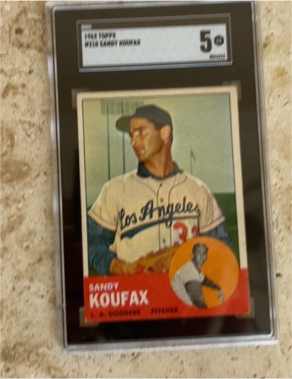 1963 Topps #210 Sandy Koufax — front