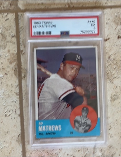 1963 Topps #275 Ed Mathews — front