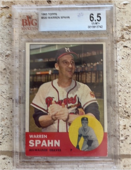 1963 Topps #320 Warren Spahn — front