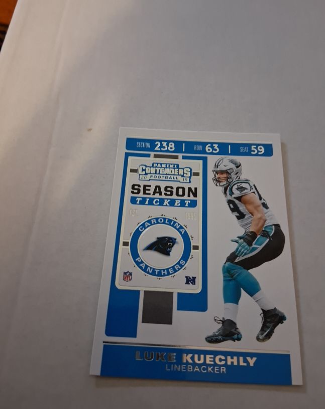 2019 Panini Contenders Season Ticket #77 Luke Kuechly — front