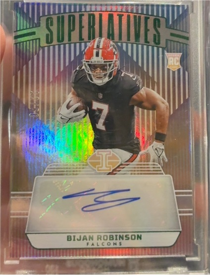2023 Panini Illusions Superlatives #S-BR Bijan Robinson — front