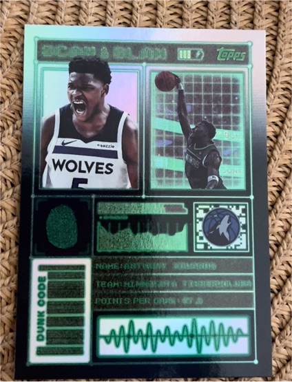 2025 Topps Scan & Slam #SS-5 Anthony Edwards — front