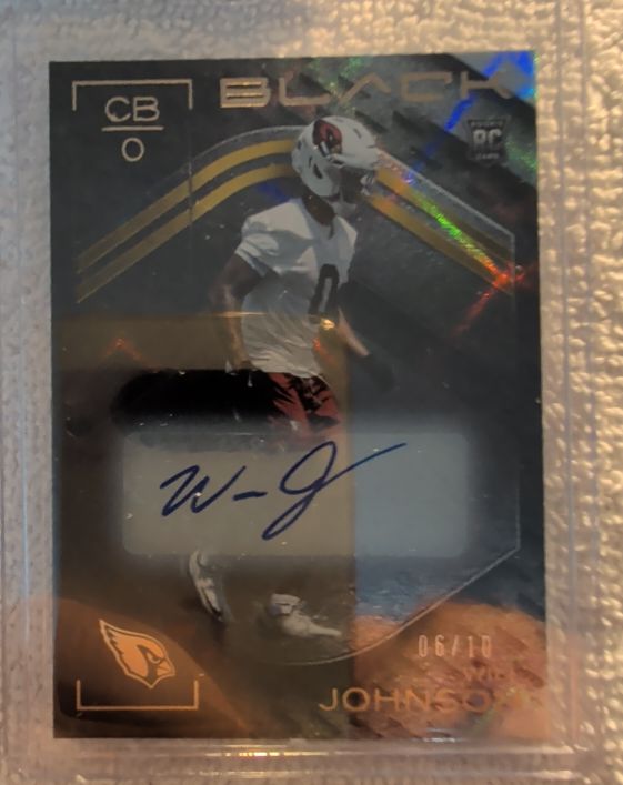 2025 Panini Black #06/10 W. Johnson — front