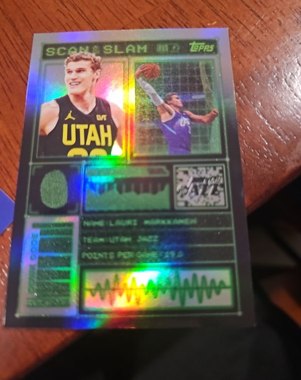 2025-26 Topps Basketball Black Friday Scan and Slam #SS-21 Lauri Markkanen — front