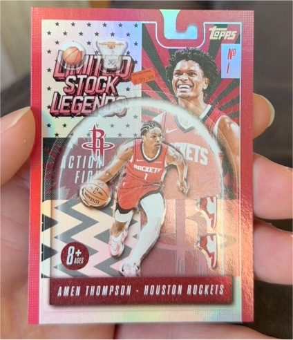 2025-26 Topps Limited Stock Legends #1 Amen Thompson — front