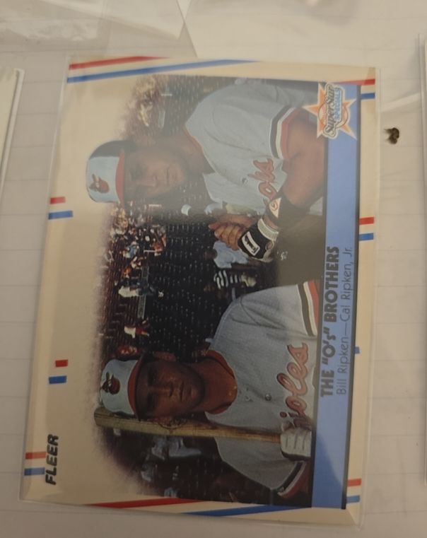 1988 Fleer #640 The O's Brothers Bill Ripken Cal Ripken Jr. — front