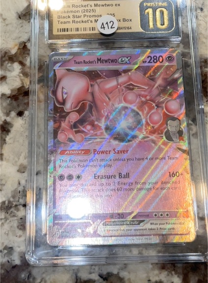 2025 Pokémon Scarlet & Violet Promo #205 Team Rocket's Mewtwo ex — front
