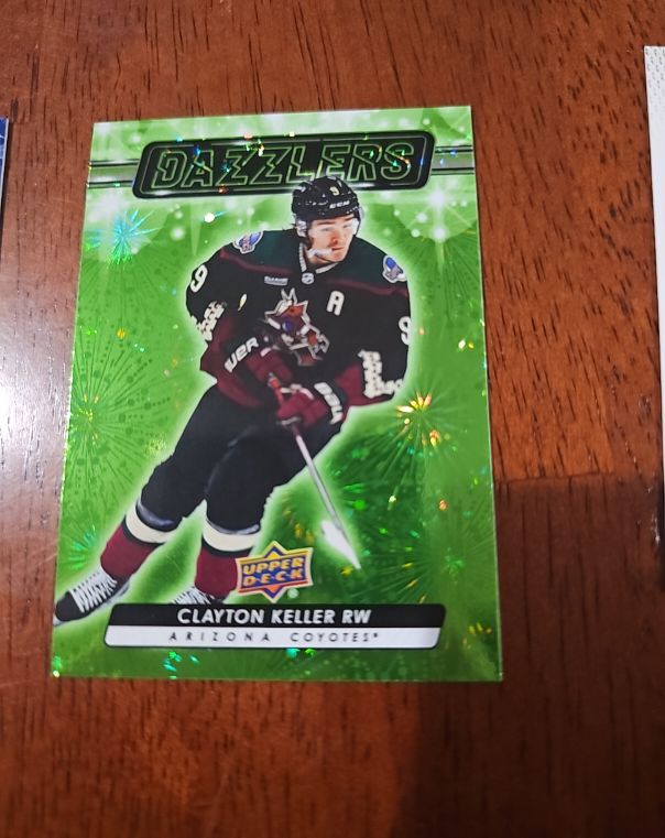2023-24 Upper Deck Series 2 #DZ-100 Clayton Keller Dazzlers Green — front