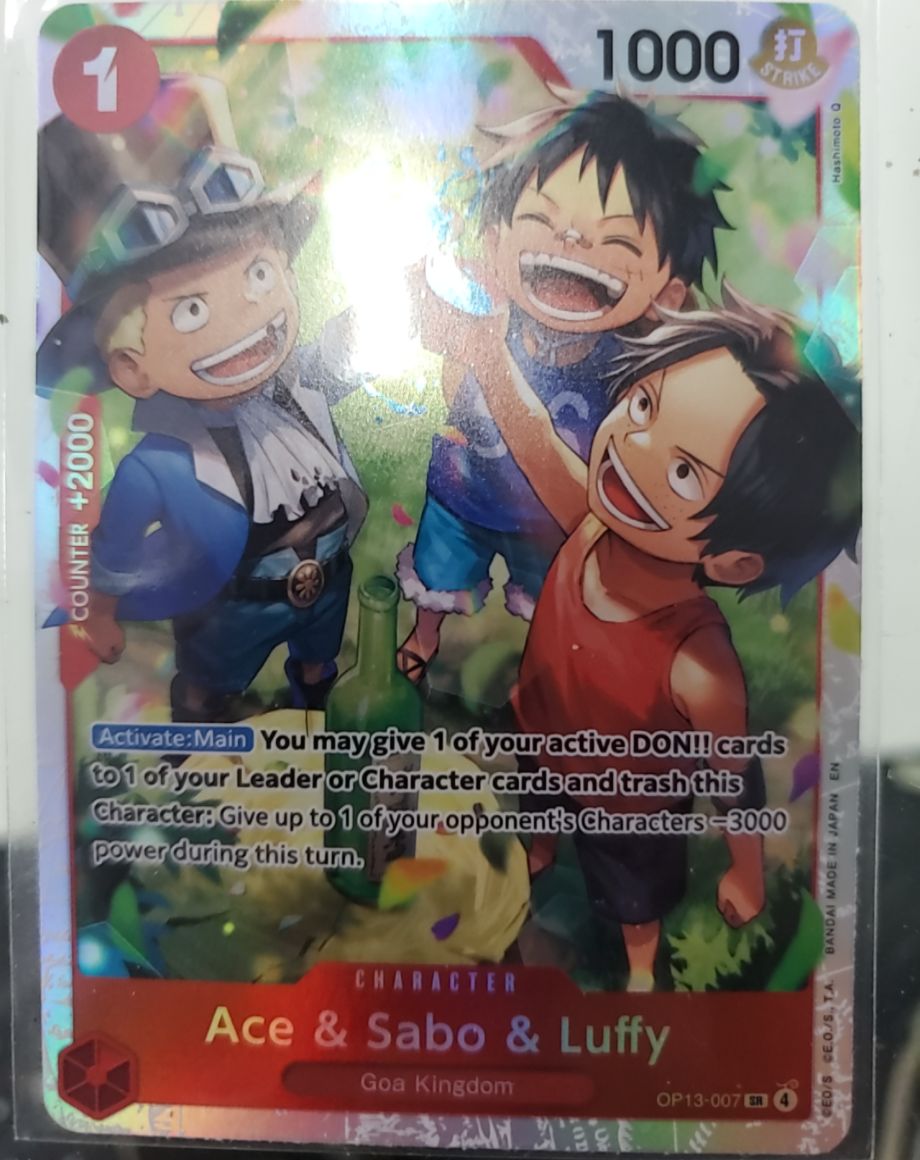 One Piece OP13-007 Ace & Sabo & Luffy — front