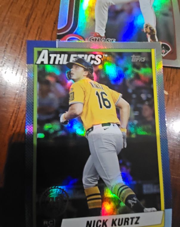2025 Topps Update 1990 Topps 35th Anniversary Rainbow Foil #U90-17 Nick Kurtz — front
