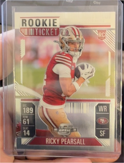 2024 Panini Contenders Optic #92 Ricky Pearsall Rookie Ticket — front