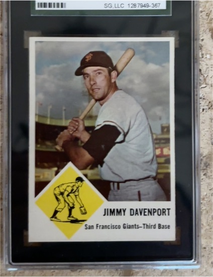 1963 Fleer #65 Jim Davenport — front