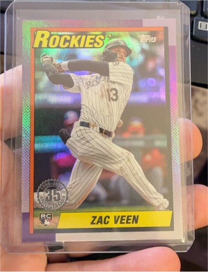 2025 Topps Update #U90-34 Zac Veen RC — front