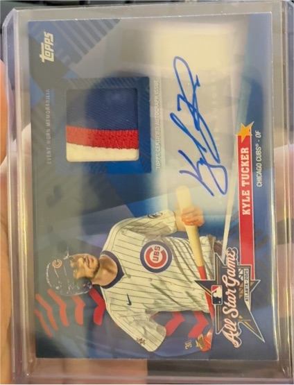 2025 Topps Update #AST-KT Kyle Tucker All Star Stitches Relic Auto — front