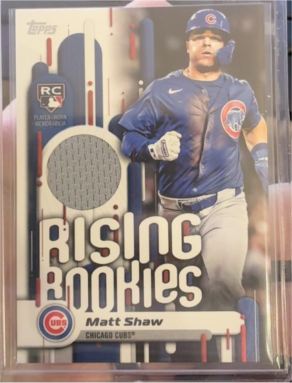 2025 Topps Update #RRR-MS Matt Shaw Rising Rookies Relic — front