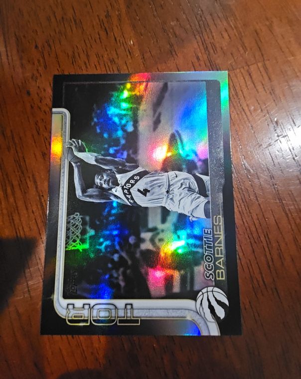 2025-26 Topps Basketball #TOR Scottie Barnes Blackout Parallel — front