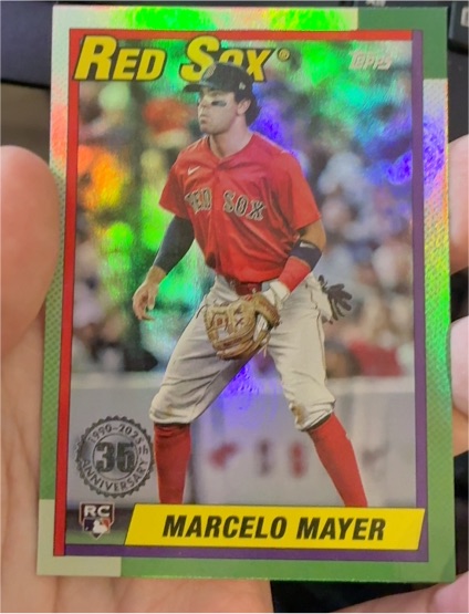 2025 Topps Update #U90-9 Marcelo Mayer 35th Anniversary Boston Red Sox — front