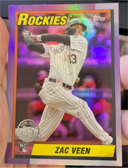 2025 Topps Update #U90-34 Zac Veen — front