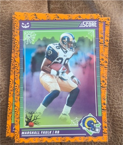 2024 Score-A-Treat Orange Pumpkins #294 Marshall Faulk — front