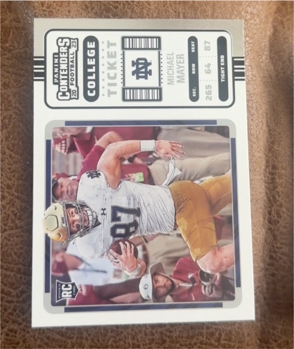 2023 Panini Chronicles Draft Picks Contenders College Ticket #19 Michael Mayer — front