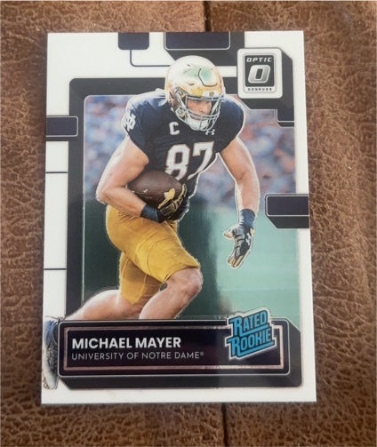 2023 Panini Chronicles Draft Picks Donruss Optic #13 Michael Mayer — front
