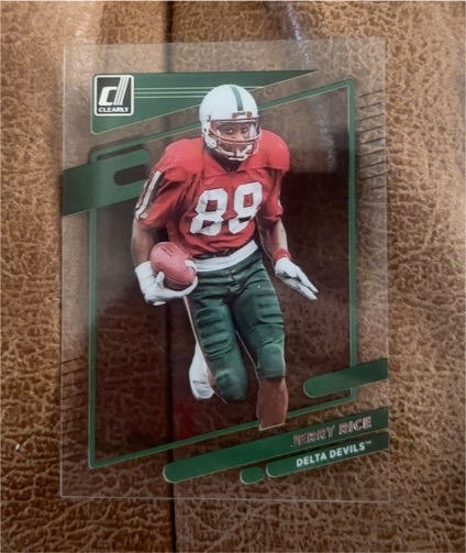 2023 Panini Chronicles Clearly Donruss Draft Picks #8 Jerry Rice Delta Devils — front