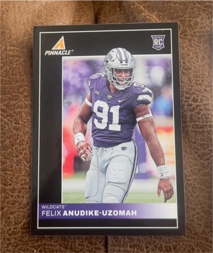 2023 Panini Chronicles Draft Picks Pinnacle #10 Felix Anudike-Uzomah Rookie Card — front