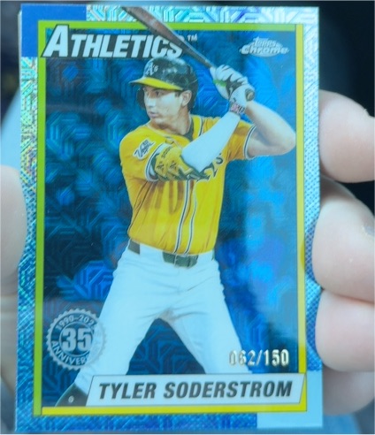 2025 Topps Update #U90C-55 Tyler Soderstrom Silver Pack Mojo — front