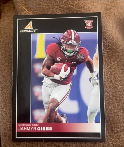 2023 Panini Chronicles Pinnacle Draft Picks #12 Jahmyr Gibbs — front