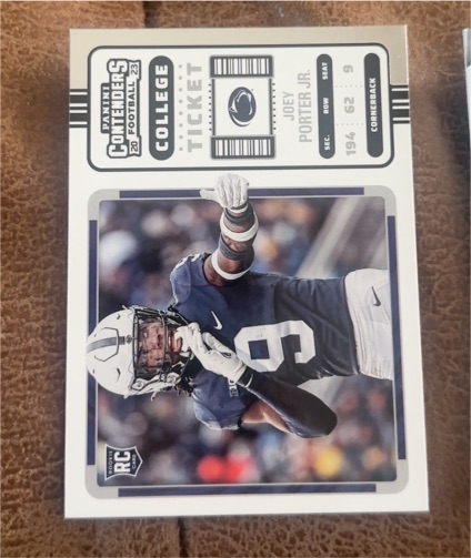 2023 Panini Chronicles Draft Picks Contenders College Ticket #25 Joey Porter Jr. — front