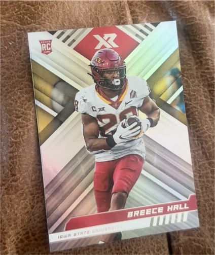 2023 Panini Chronicles Draft Picks XR #11 Breece Hall — front