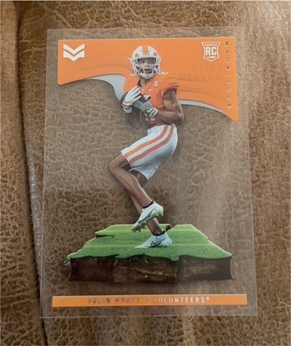 2023 Panini Chronicles Draft Picks Magnitude #12 Jalin Hyatt — front