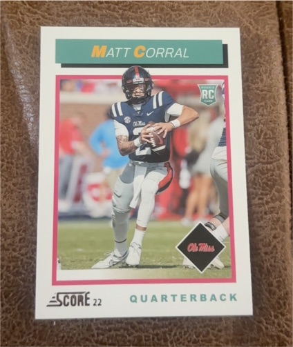 2022 Panini Score #TB2 Matt Corral — front