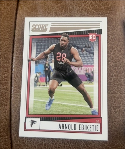 2022 Panini Score #358 Arnold Ebiketie Rookie Card — front