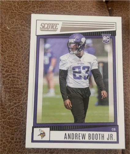 2022 Panini Score #326 Andrew Booth Jr. — front