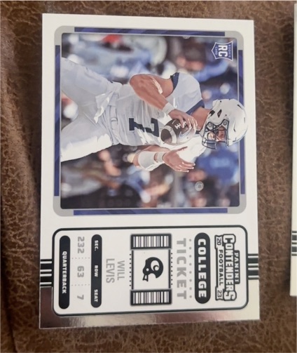 2023 Panini Chronicles Draft Picks Contenders College Ticket #2 Will Levis — front