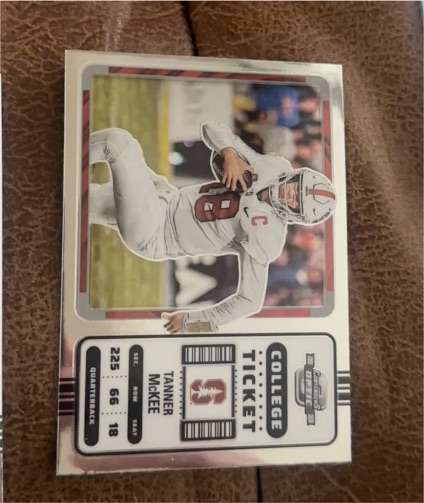 2023 Panini Chronicles Draft Picks Contenders Optic #25 Tanner McKee — front