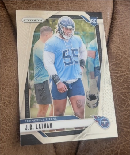2024 Panini Prizm #334 J.C. Latham Rookie Tennessee Titans — front