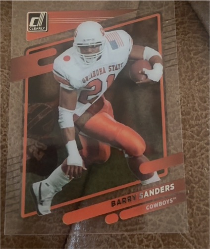 2023 Panini Chronicles Clearly Donruss Draft Picks #3 Barry Sanders — front