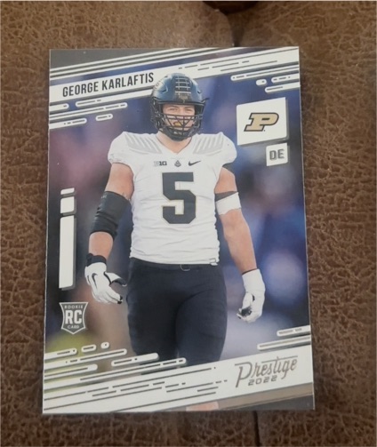 2022 Panini Chronicles Draft Picks Prestige #23 George Karlaftis — front