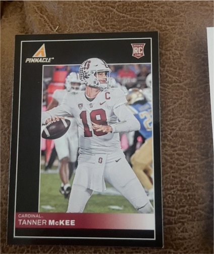 2023 Panini Chronicles Draft Picks Pinnacle #15 Tanner McKee — front