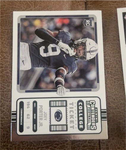 2023 Panini Chronicles Contenders Draft Picks #25 Joey Porter Jr. — front