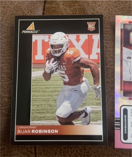 2023 Panini Chronicles Draft Picks Pinnacle #11 Bijan Robinson Rookie RC — front