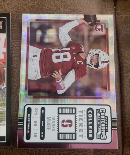 2023 Panini Chronicles Draft Picks Contenders College Ticket #6 Tanner McKee — front