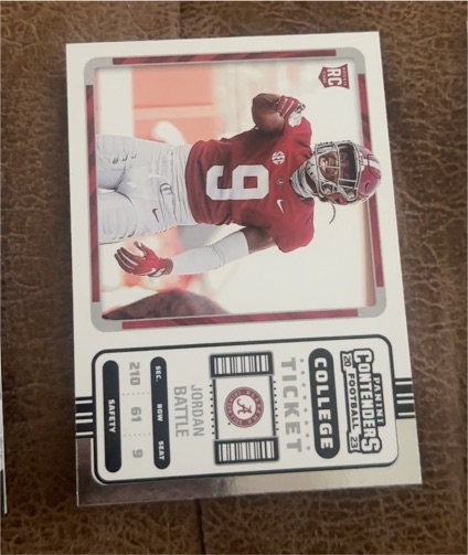 2023 Panini Chronicles Draft Picks #24 Jordan Battle Contenders College Ticket — front