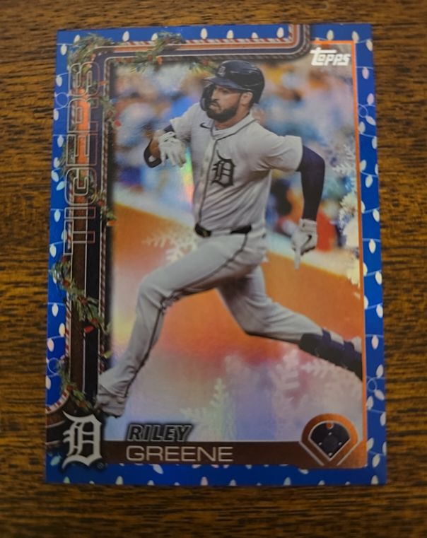 2025 Topps Holiday #H76 Riley Greene — front