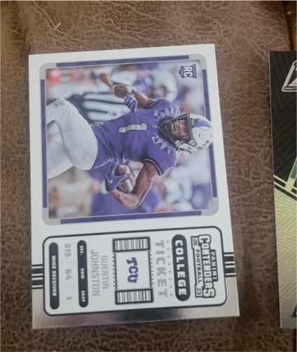 2023 Panini Chronicles Contenders Draft Picks #12 Quentin Johnston — front